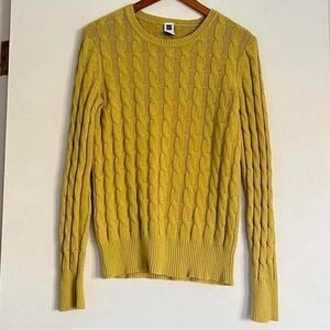 Vintage GAP Mustard Yellow Cable Knit Sweater